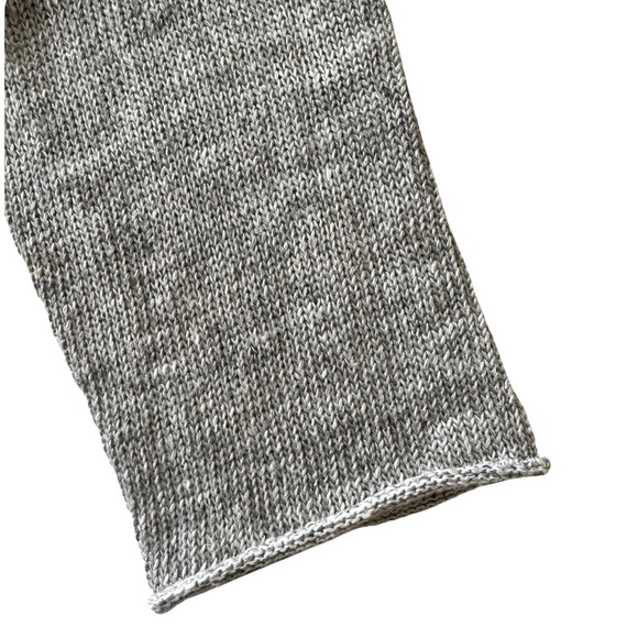 Eileen Fisher Long-sleeve High Low Linen-Blend Melange Sweater In Moon, Size XS - Picture 10 of 13